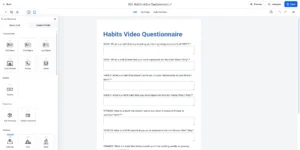 habits video questionnaire